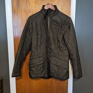 Barbour Calvary Polarquilt Quilted Jacket in Dark Olive